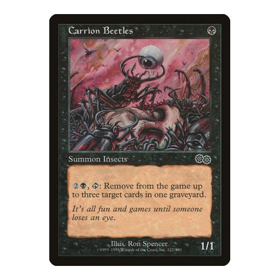 Carrion Beetles (USG) #122 Common (Lightly Played) Urza's Saga Magic: The Gathering: 1998
