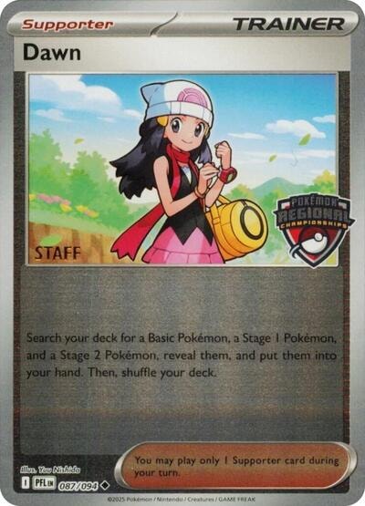 Dawn (Regional Championship) [Staff] (PR) #087/094 Uncommon (Reverse Holofoil Moderately Played) League & Championship Cards Pokemon: 2016