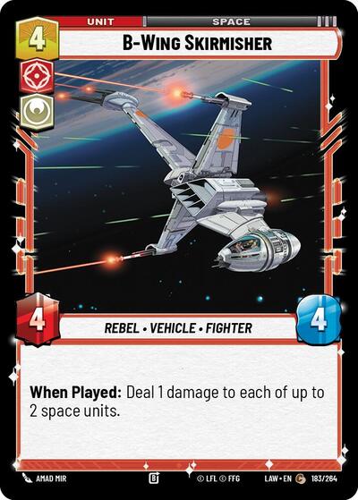 B Wing Skirmisher (LAW) #183/264 Common (Near Mint) A Lawless Time Star Wars: Unlimited: 2026