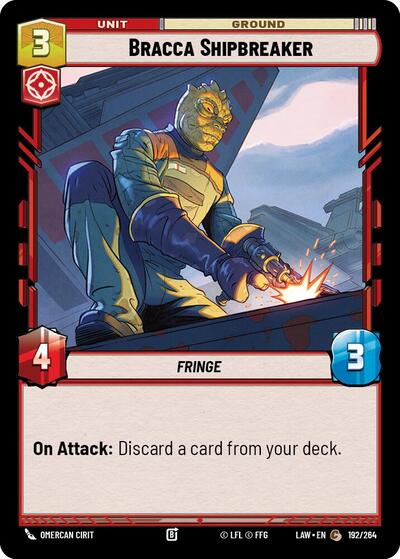 Bracca Shipbreaker (LAW) #192/264 Common (Near Mint) A Lawless Time Star Wars: Unlimited: 2026