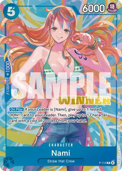 Nami (Heroines Battle Winner Pack) (OP-PR) #P-112 Promo (Foil Near Mint) One Piece Promotion Cards One Piece Card Game: 2022