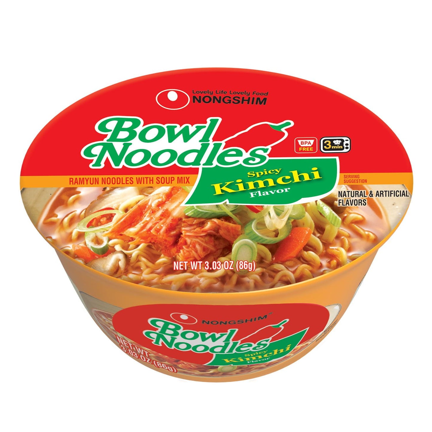 Nongshim Bowl Noodles - Spicy Kimchi