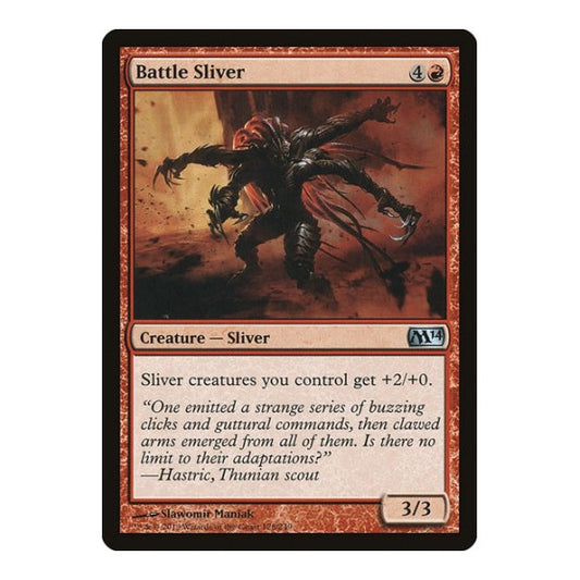 Battle Sliver (M14) #128 Uncommon (Lightly Played) Magic 2014 (M14) Magic: The Gathering: 2013