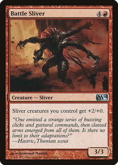 Battle Sliver (M14) #128 Uncommon (Lightly Played) Magic 2014 (M14) Magic: The Gathering: 2013