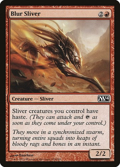 Blur Sliver (M14) #129 Common (Lightly Played) Magic 2014 (M14) Magic: The Gathering: 2013