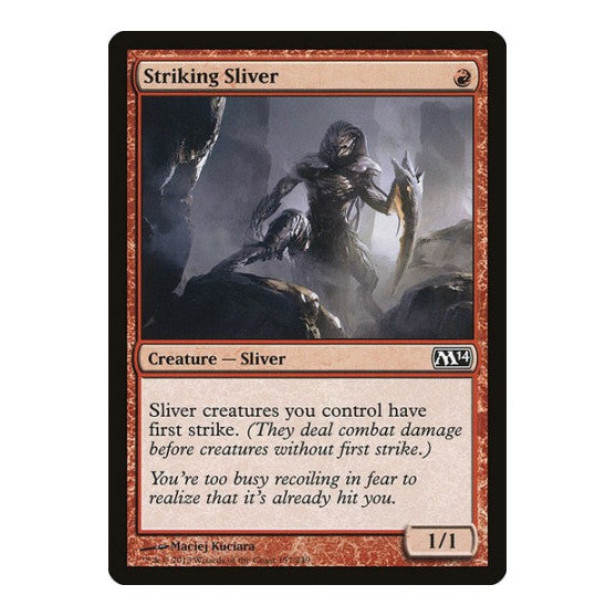 Striking Sliver (M14) #157 Common (Lightly Played) Magic 2014 (M14) Magic: The Gathering: 2013