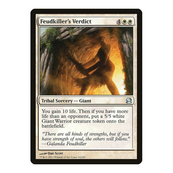 Feudkiller's Verdict (MMA) #15 Uncommon (Foil Moderately Played) Modern Masters Magic: The Gathering: 2013
