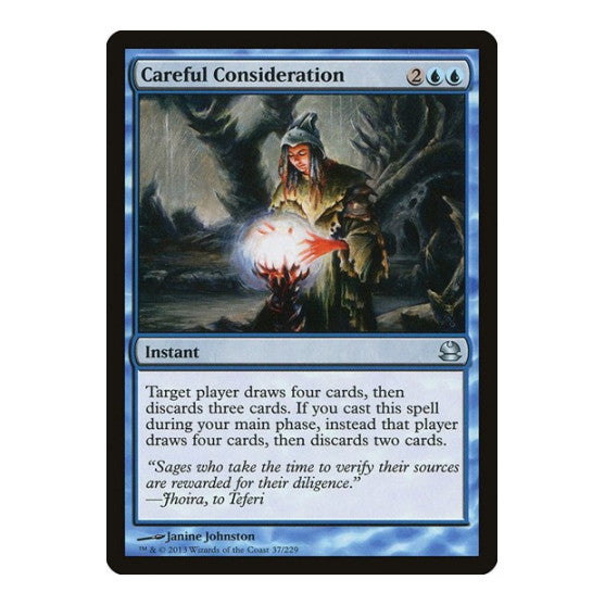 Careful Consideration (MMA) #37 Uncommon (Lightly Played) Modern Masters Magic: The Gathering: 2013