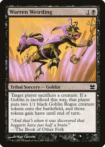Warren Weirding (MMA) #104 Common (Foil Lightly Played) Modern Masters Magic: The Gathering: 2013