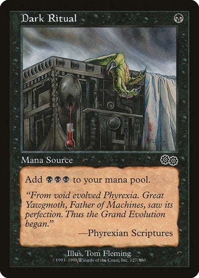Dark Ritual (USG) #127 Common (Heavily Played) Urza's Saga Magic: The Gathering: 1998