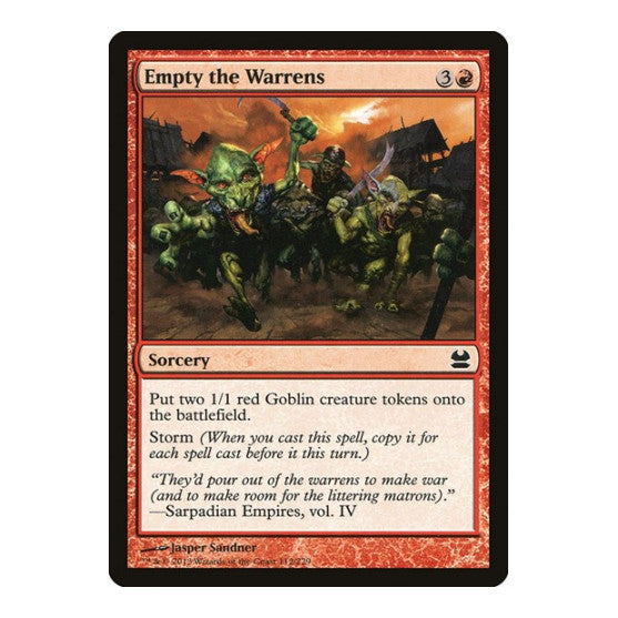 Empty the Warrens (MMA) #112 Common (Foil Lightly Played) Modern Masters Magic: The Gathering: 2013