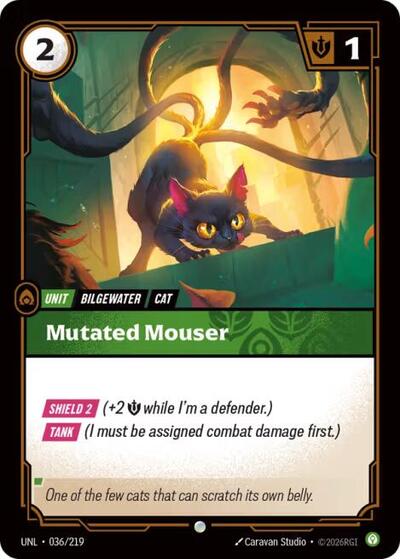 2026 Riftbound League of Legends Trading Card Game: Unleashed (UNL) - Mutated Mouser (#036/219, Common) (Foil, Near Mint)