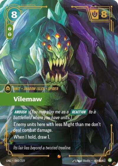 Vilemaw (UNL) #060/219 Epic (Foil Near Mint) Unleashed Riftbound: League of Legends Trading Card Game: 2026