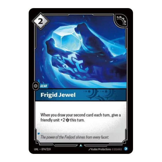 Frigid Jewel (UNL) #074/219 Uncommon (Near Mint) Unleashed Riftbound: League of Legends Trading Card Game: 2026