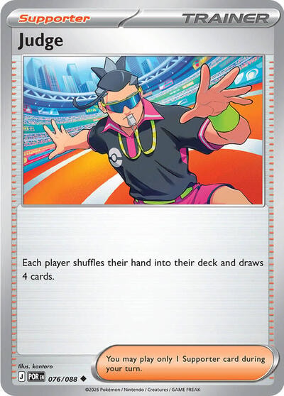 Judge (POR) #076/088 Uncommon (Moderately Played) ME03: Perfect Order Pokemon: 2026