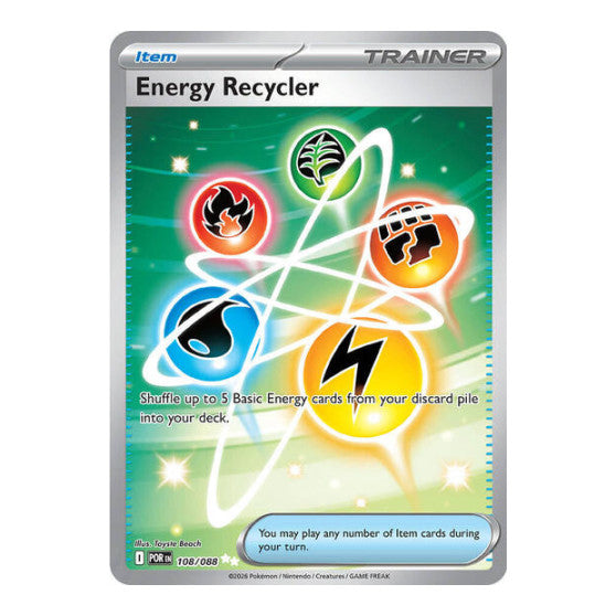 Energy Recycler (POR) #108/088 Ultra Rare (Holofoil Near Mint) ME03: Perfect Order Pokemon: 2026