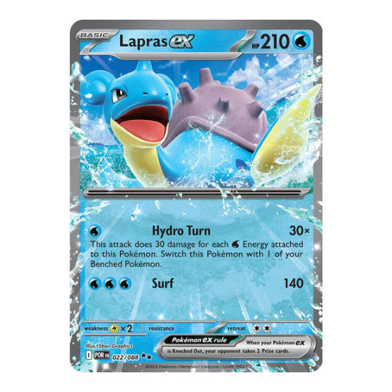Lapras ex (POR) #022/088 Double Rare (Holofoil Near Mint) ME03: Perfect Order Pokemon: 2026