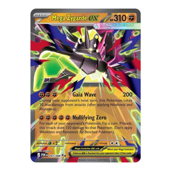Mega Zygarde ex - 047/088 (POR) #047/088 Double Rare (Holofoil Near Mint) ME03: Perfect Order Pokemon: 2026