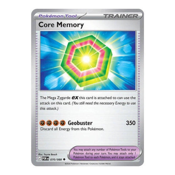 Core Memory (POR) #070/088 Uncommon (Reverse Holofoil Near Mint) ME03: Perfect Order Pokemon: 2026