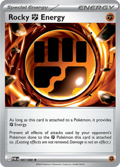 Rocky Fighting Energy (POR) #087/088 Rare (Holofoil Near Mint) ME03: Perfect Order Pokemon: 2026