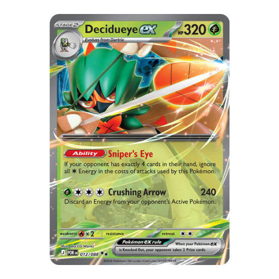 Decidueye ex - 012/088 (POR) #012/088 Double Rare (Holofoil Near Mint) ME03: Perfect Order Pokemon: 2026