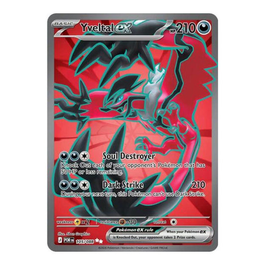 Yveltal ex - 105/088 (POR) #105/088 Ultra Rare (Holofoil Near Mint) ME03: Perfect Order Pokemon: 2026