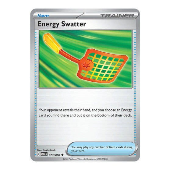 Energy Swatter (POR) #073/088 Uncommon (Reverse Holofoil Moderately Played) ME03: Perfect Order Pokemon: 2026