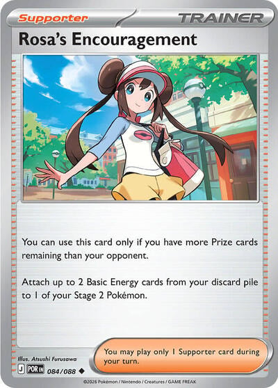 Rosas Encouragement 084 088 (POR) #084/088 Uncommon (Moderately Played) ME03: Perfect Order Pokemon: 2026