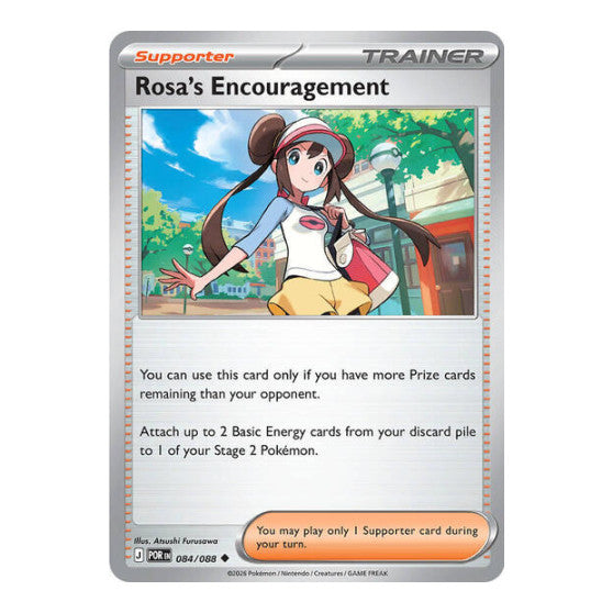Rosa's Encouragement - 084/088 (POR) #084/088 Uncommon (Moderately Played) ME03: Perfect Order Pokemon: 2026