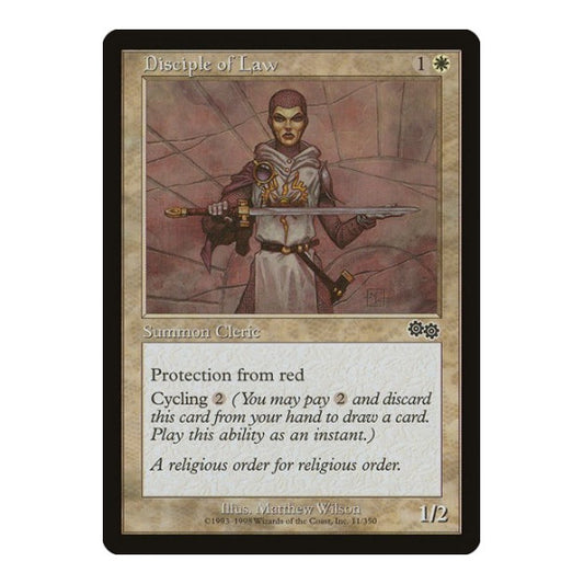 Disciple of Law (USG) #11 Common (Lightly Played) Urza's Saga Magic: The Gathering: 1998