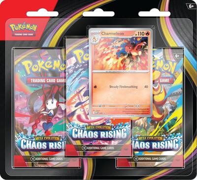 Chaos Rising 3-Pack Blister [Charmeleon] (CRI) (Unopened) ME04: Chaos Rising Pokemon: 2026