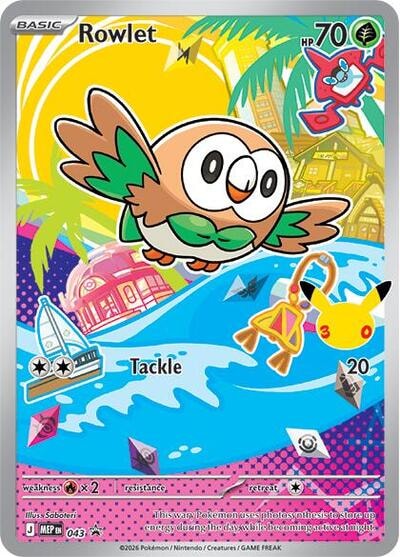 Rowlet - 043 (MEP) #043 Promo (Holofoil Near Mint) ME: Mega Evolution Promo Pokemon: 2025