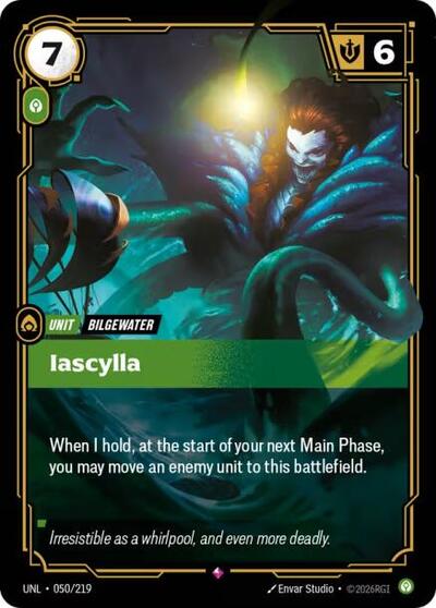 Iascylla (UNL) #050/219 Rare (Foil Near Mint) Unleashed Riftbound: League of Legends Trading Card Game: 2026