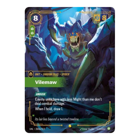 Vilemaw (Alternate Art) (UNL) #060a/219 Showcase (Foil Near Mint) Unleashed Riftbound: League of Legends Trading Card Game: 2026