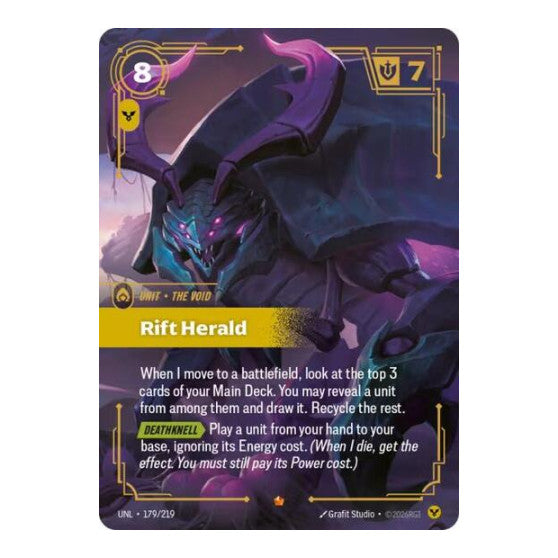 Rift Herald (UNL) #179/219 Epic (Foil Near Mint) Unleashed Riftbound: League of Legends Trading Card Game: 2026
