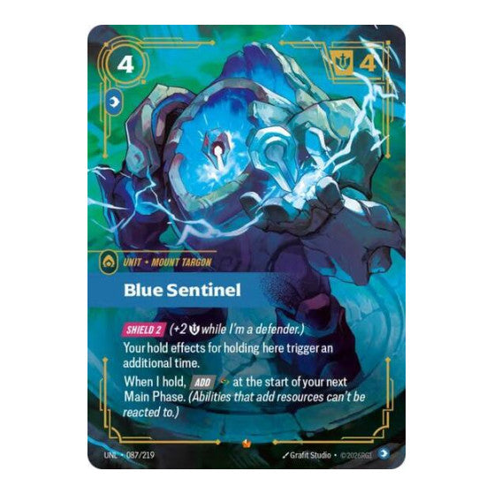 Blue Sentinel (UNL) #087/219 Epic (Foil Near Mint) Unleashed Riftbound: League of Legends Trading Card Game: 2026