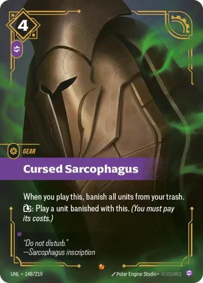 Cursed Sarcophagus (UNL) #148/219 Epic (Foil Near Mint) Unleashed Riftbound: League of Legends Trading Card Game: 2026