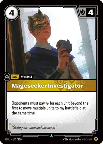 Mageseeker Investigator (UNL) #163/219 Uncommon Unleashed Riftbound: League of Legends Trading Card Game: 2026