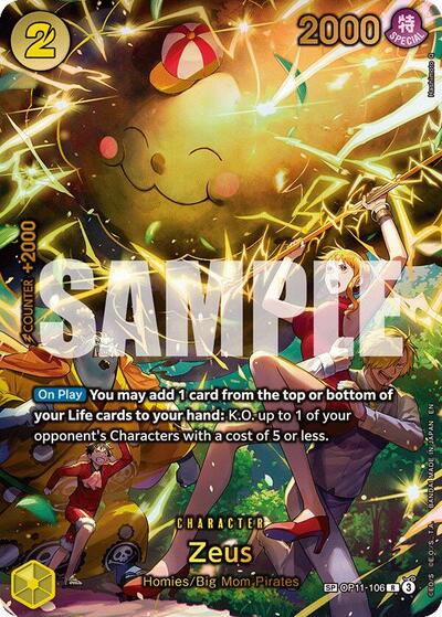Zeus SP (OP15-EB04) #OP11-106 Rare (Foil Near Mint) Adventure on Kami's Island One Piece Card Game: 2026