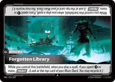 Forgotten Library (UNL) #211/219 Uncommon Unleashed Riftbound: League of Legends Trading Card Game: 2026