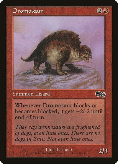 Dromosaur (USG) #182 Common (Lightly Played) Urza's Saga Magic: The Gathering: 1998