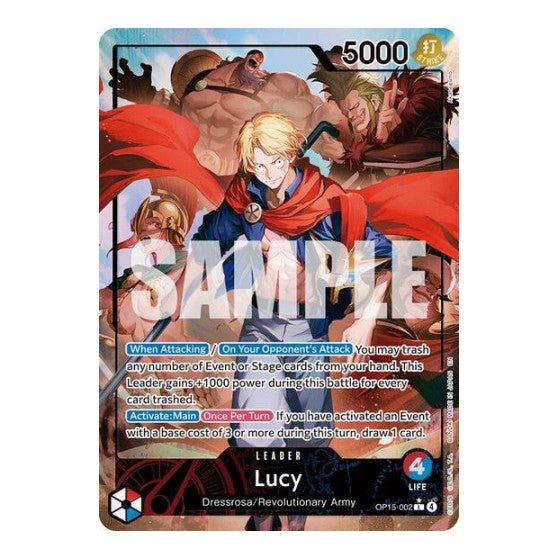 Lucy Alternate Art (OP15-EB04) #OP15-002 Leader (Foil Near Mint) Adventure on Kami's Island One Piece Card Game: 2026