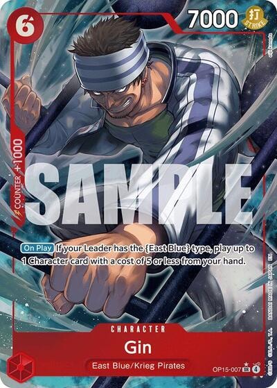 Gin (Alternate Art) (OP15-EB04) #OP15-007 Super Rare (Foil Near Mint) Adventure on Kami's Island One Piece Card Game: 2026