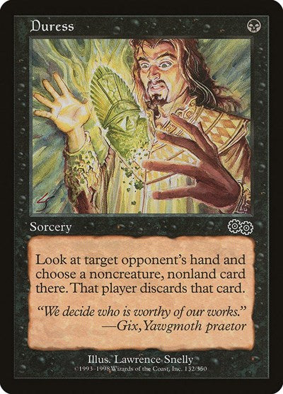 Duress (USG) #132 Common Urza's Saga Magic: The Gathering: 1998
