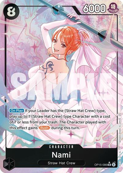 Nami OP15 086 Alternate Art (OP15-EB04) #OP15-086 Secret Rare (Foil Near Mint) Adventure on Kami's Island One Piece Card Game: 2026