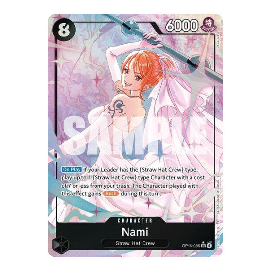 Nami OP15 086 Alternate Art (OP15-EB04) #OP15-086 Super Rare (Foil Near Mint) Adventure on Kami's Island One Piece Card Game: 2026