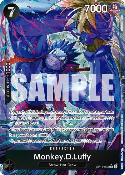 MonkeyDLuffy OP15 092 Alternate Art (OP15-EB04) #OP15-092 Rare (Foil Near Mint) Adventure on Kami's Island One Piece Card Game: 2026
