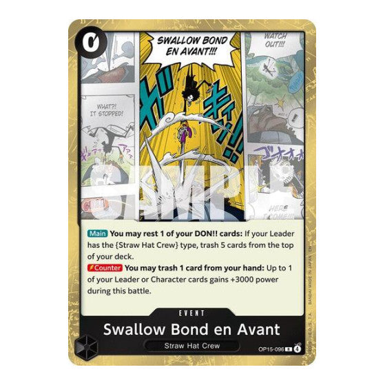 Swallow Bond en Avant (OP15-EB04) #OP15-096 Rare (Foil Near Mint) Adventure on Kami's Island One Piece Card Game: 2026