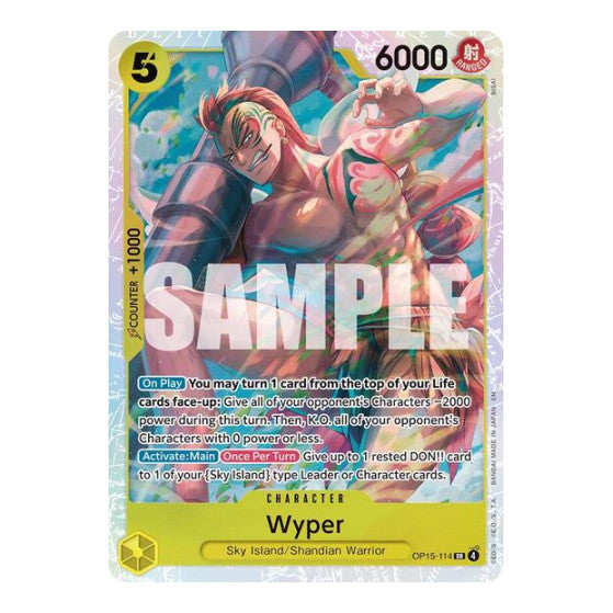 Wyper (OP15-EB04) #OP15-114 Super Rare (Foil Lightly Played) Adventure on Kami's Island One Piece Card Game: 2026