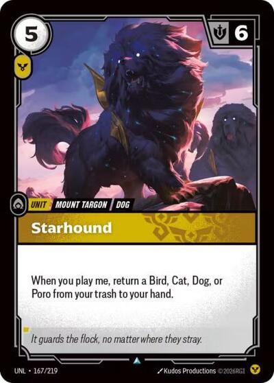 2026 Riftbound League of Legends Trading Card Game: Unleashed (UNL) - Starhound (#167/219, Uncommon)